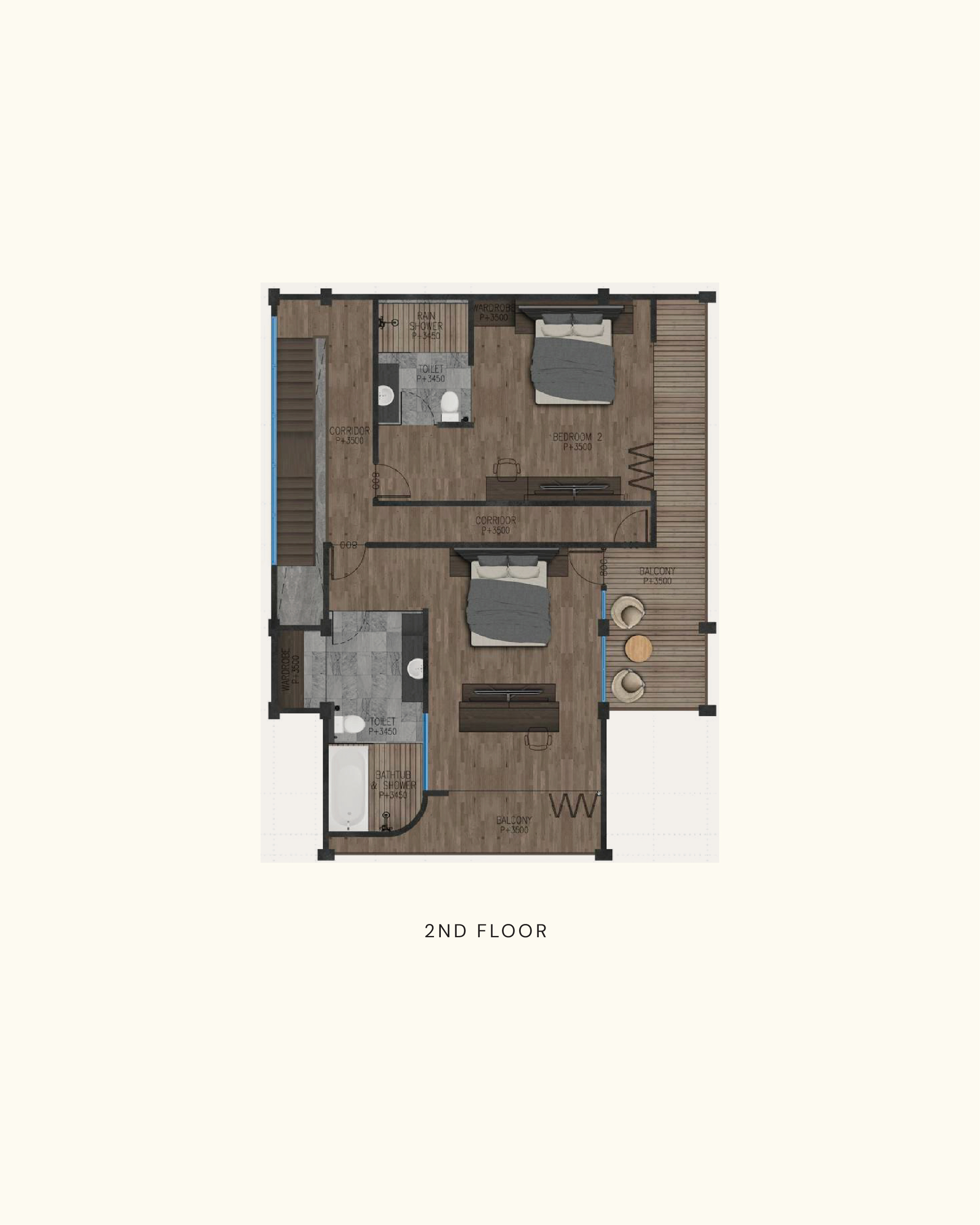 2nd Floor · Upper Level — Villa Ambara